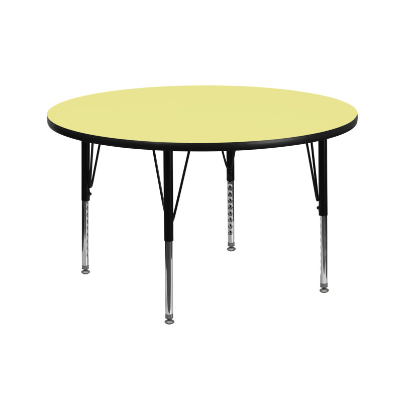 Table d'activité 42 po Goddard, L 42 po x P 42 po x H 16,125 po - 25,125 po, Jaune