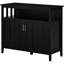 Armoire à café avec tablettes intérieures réglables et 2 portes, buffet noir pour la cuisine ou le salon, construction, l 41,75 po x P 17,75 po H 35,5 po.
