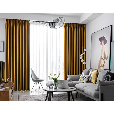 Carrozza Room Darkening Curtain Single Panel