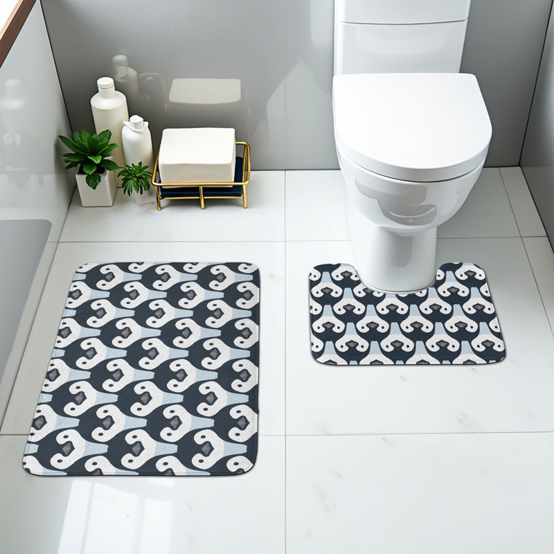  Tapis de salle de bain pingouin 2 pièces