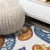 Jotunheim Paisley High-Low Orange/Blue Indoor/Outdoor Rug