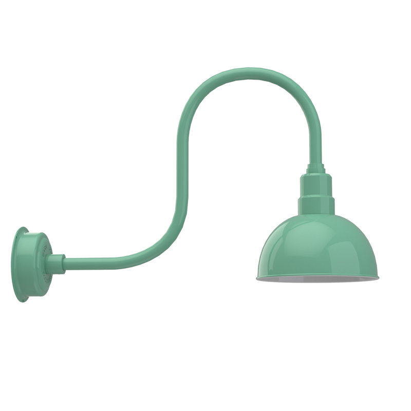 Luminaire de grange d’extérieur à del Dipkarpaz, H 9 po x l 10 po x P 17 po, Jade
