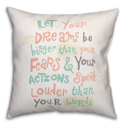  Coussin décoratif Big Dreams and Loud Action
