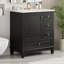 Meuble-lavabo 30 po avec lavabo, une porte avec tablette et trois tiroirs, porte à fermeture en douceur-1316902968