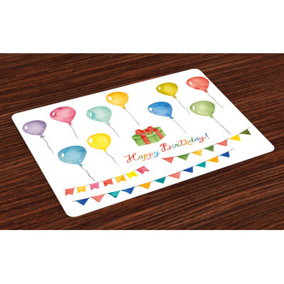 Festival Watercolour Birthday Placemat