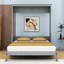 Queen Size Murphy Bed with Convertible Shelf and Headboard-2035311585