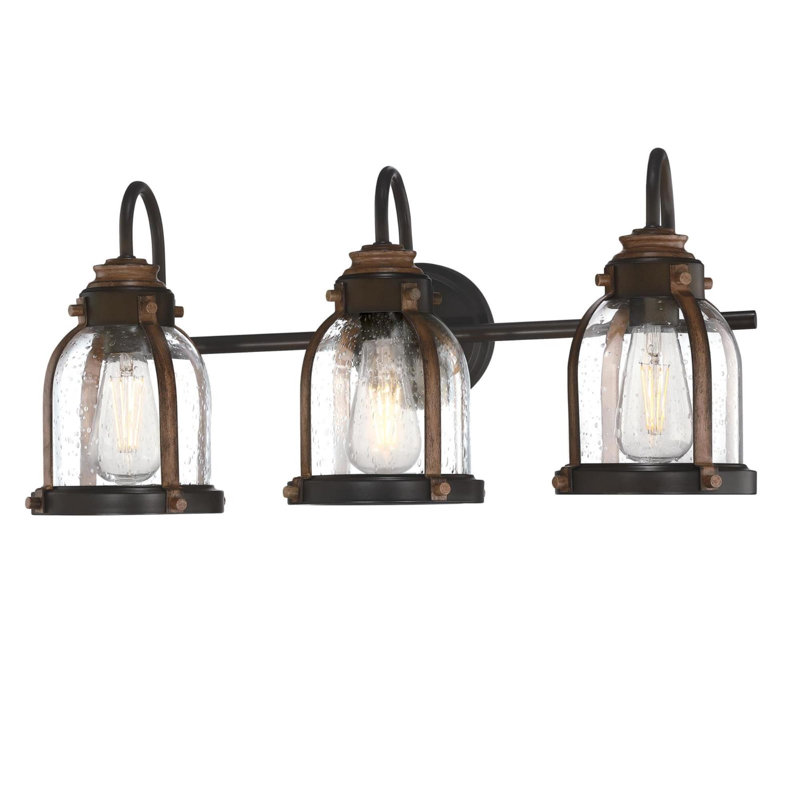 Longshore Tides Gzifa 3 - Light Dimmable Oil Rubbed Bronze & Barnwood ...