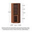 Armoire de coin en bois massif de style américain