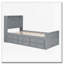 Lit en bois avec tête de lit avec prises de courant, lit extensible avec lit gigogne simple avec trois tiroirs de rangement-25212926-25212927