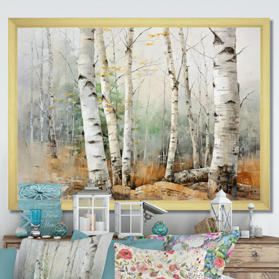 " Beige Silver Birch Tree Beauty II "