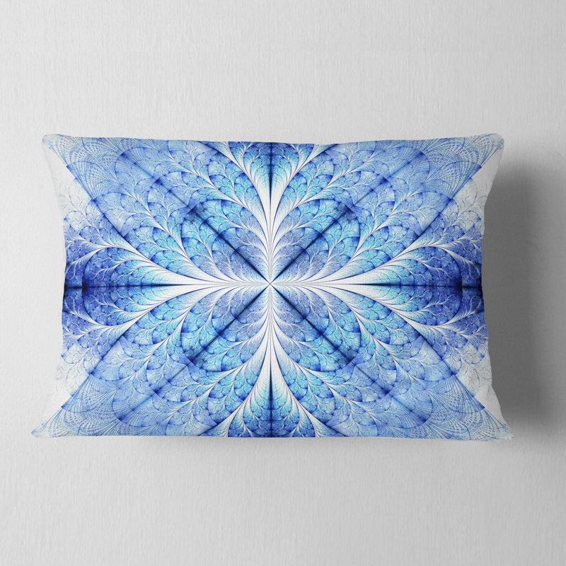 Coussin décoratif symétrique bleu clair - imprimé abstrait