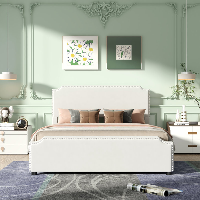Grand lit standard Alexxander, Beige
