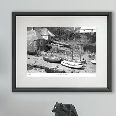 Cadgwith, 1932 - Single Picture Frame Print on Wood