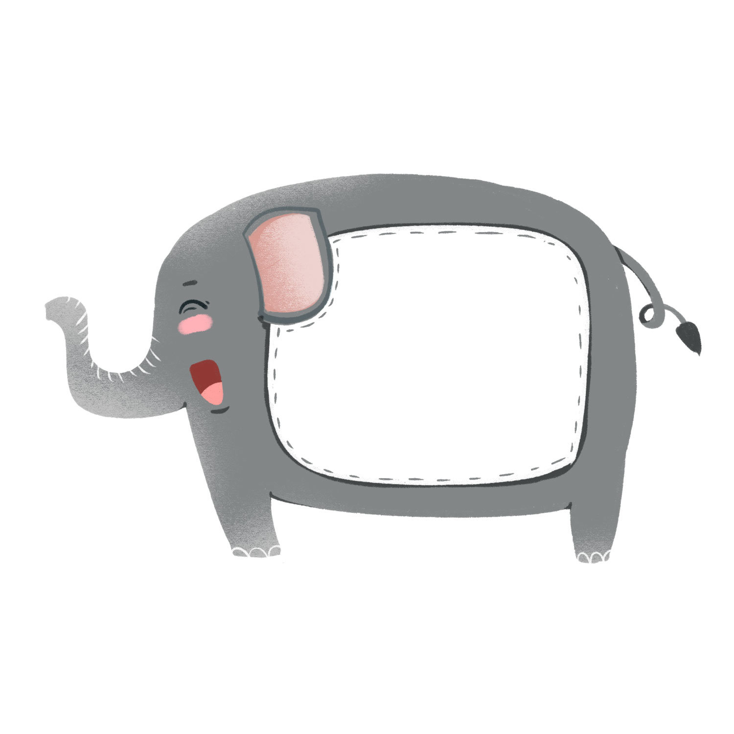 Zoomie Kids Baby Elephant Peel and Stick Wall Decal | Wayfair