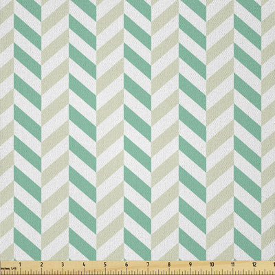 Dainelle Chevron Herringbone Pattern Springtime Freshness Classic Stripe Art Fabric