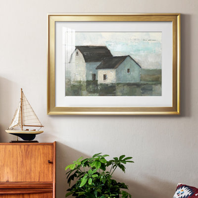 «Barn At Sunset II», reproduction encadrée de qualité supérieure - prête à être accrochée