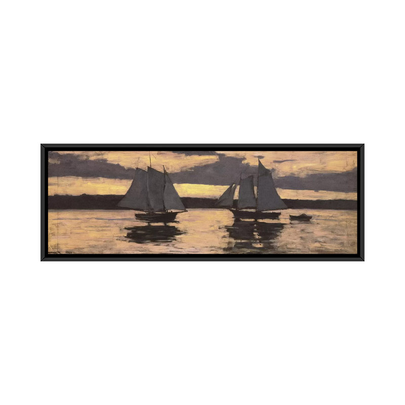 «Gloucester, Mackerel Fleet at Sunset» par Winslow Homer, reproduction d'art sur toile, H 12 po x l 36 po x P 1,5 po