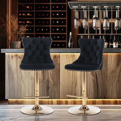 Tabouret de bar pivotant à hauteur réglable Daijiah