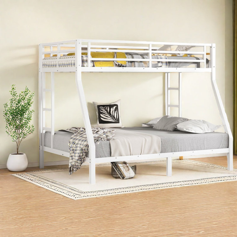 Lits superposés en métal, simple et double, blanc moderne