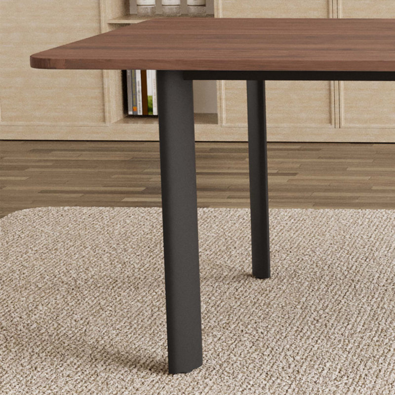 7 - Pieces Modern Kitchen Dining Set, 63'' to 78.7'' Extendable Dining Table with 32.8"H Upholstered Dining Chairs for 6 Person