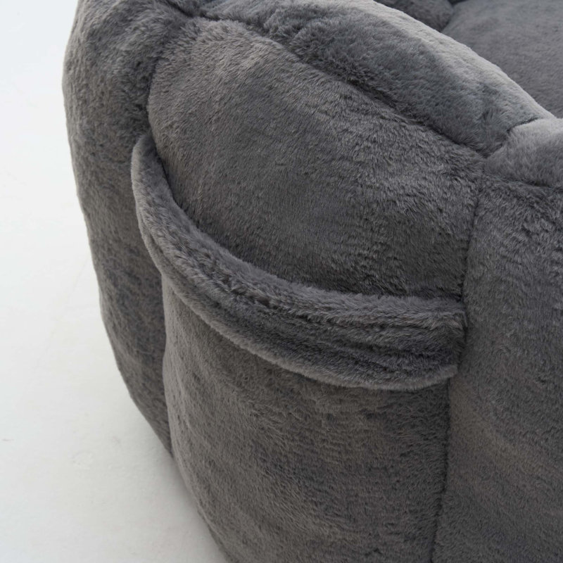 Canapé-lit Cloud Petal, Velours gris antique
