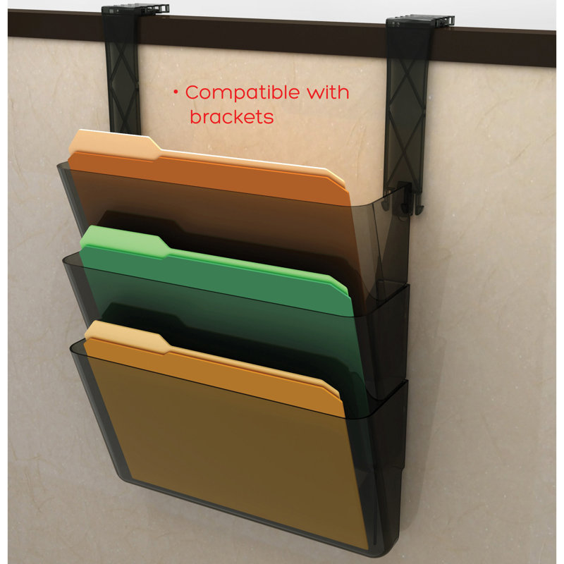 Smoke Expanding Wall File Pocket System with 3 Compartments
