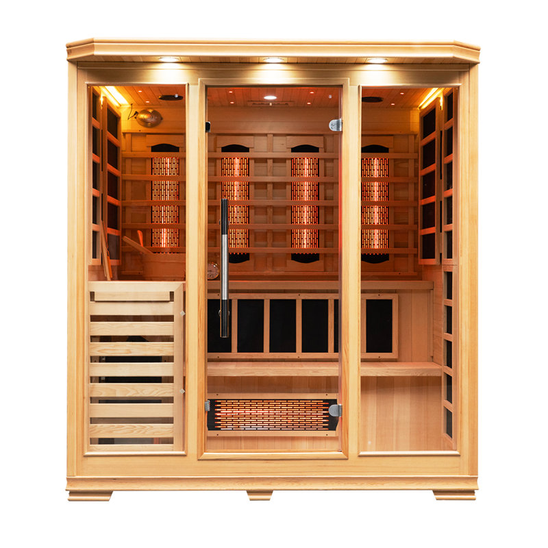 Vidalux 4-5 Person Hybrid Bench Sauna With Traditional & Full Spectrum Infrared Complete Heat