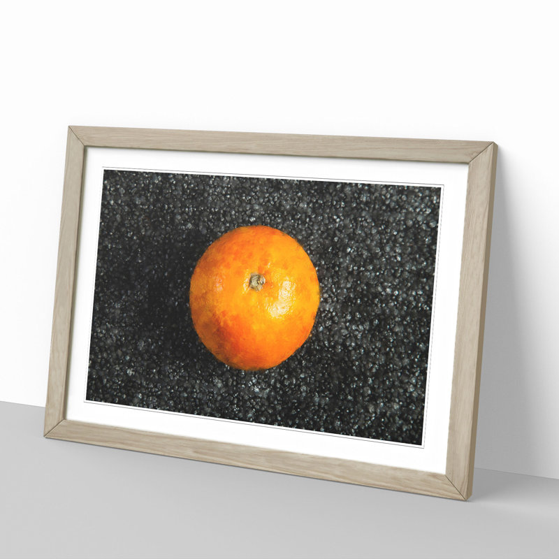 Orange Fruit - Picture Frame Painting, Oak Framed, 36cm H x 48cm W x 2cm D