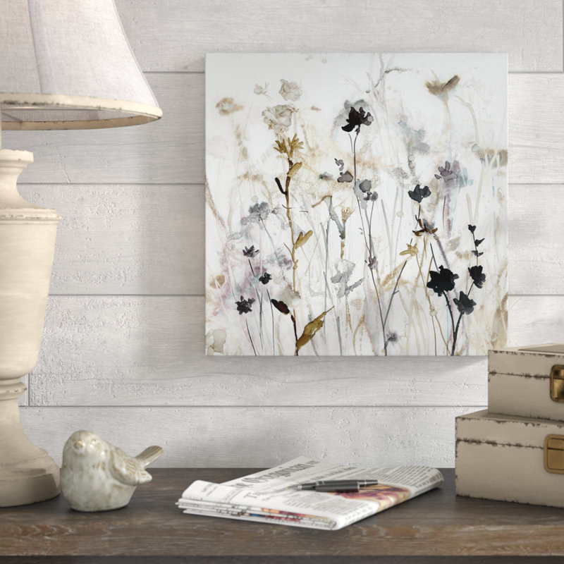 « Wildflower Mist I » - peinture, Toile tendue, H 24 po x l 24 po, Sans cadre