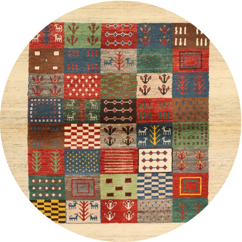 Patchwork Indoor Rug, Round 6'