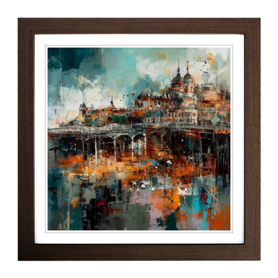 City Of Brighton Abstract Expressionism - Framed Print