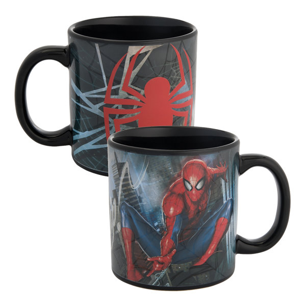 Vandor Marvel Spider-Man 20 Oz Ceramic Heat Reactive Mug 