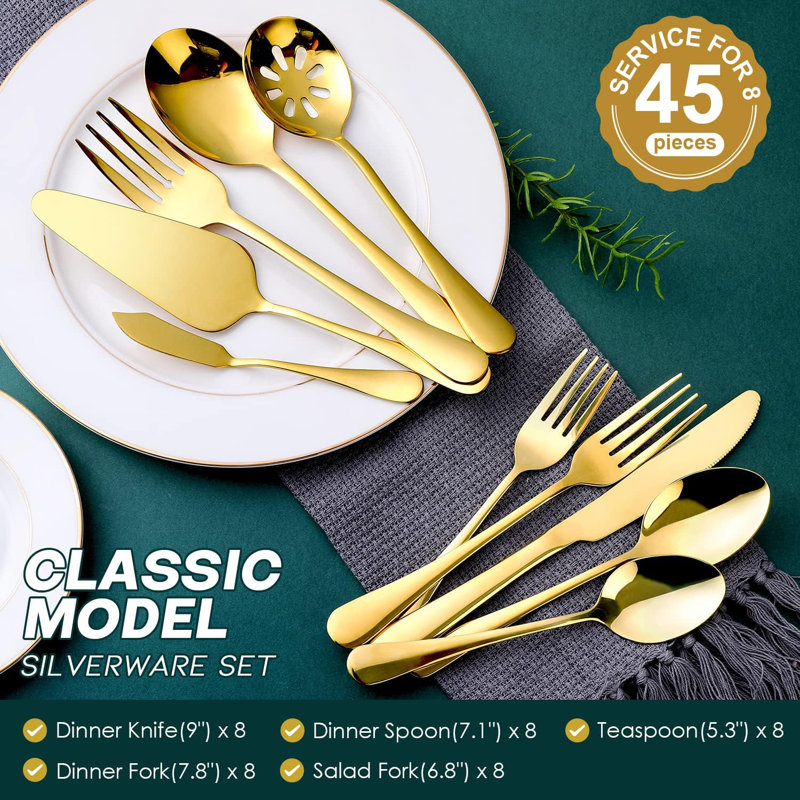 Gold And Silverware Set