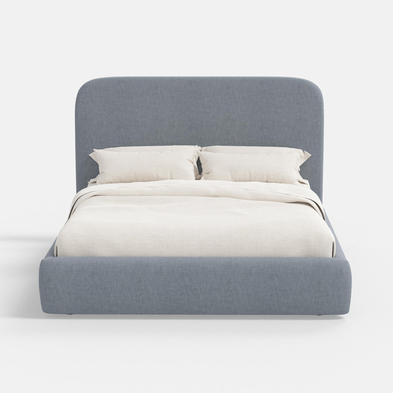 Upholstered Bed, Queen, Waverly Stripe Tonal Chocolate
