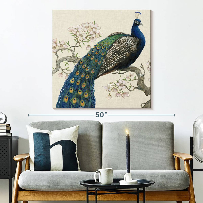 Brampt paon et fleurs I