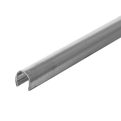Prime-Line Track Repair Cap, Stainless Steel, 3/16 in. x 72 in. x 1/4 in.
