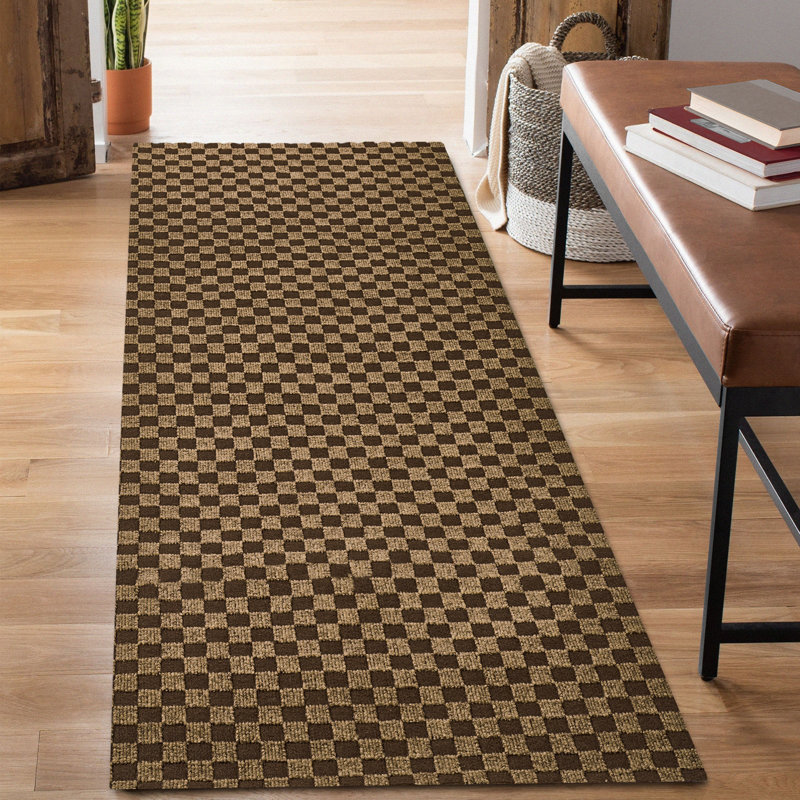 Malesia Checkered Rug, Runner 2' x 6'