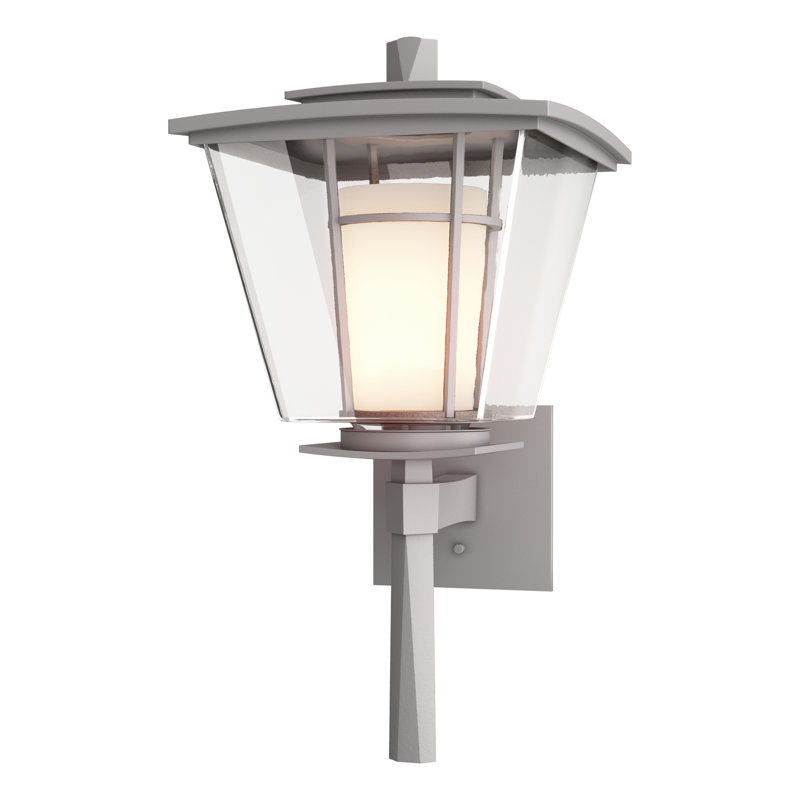 Lanterne murale d'extérieur 1 lumière Beacon Hall, Acier bruni côtier, H 23,4 po x l 12,1 po x P 12,6 po