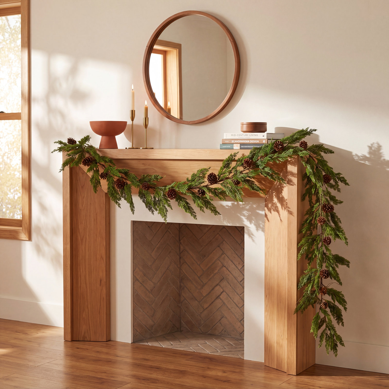72" Pine and Pinecone Christmas Garland