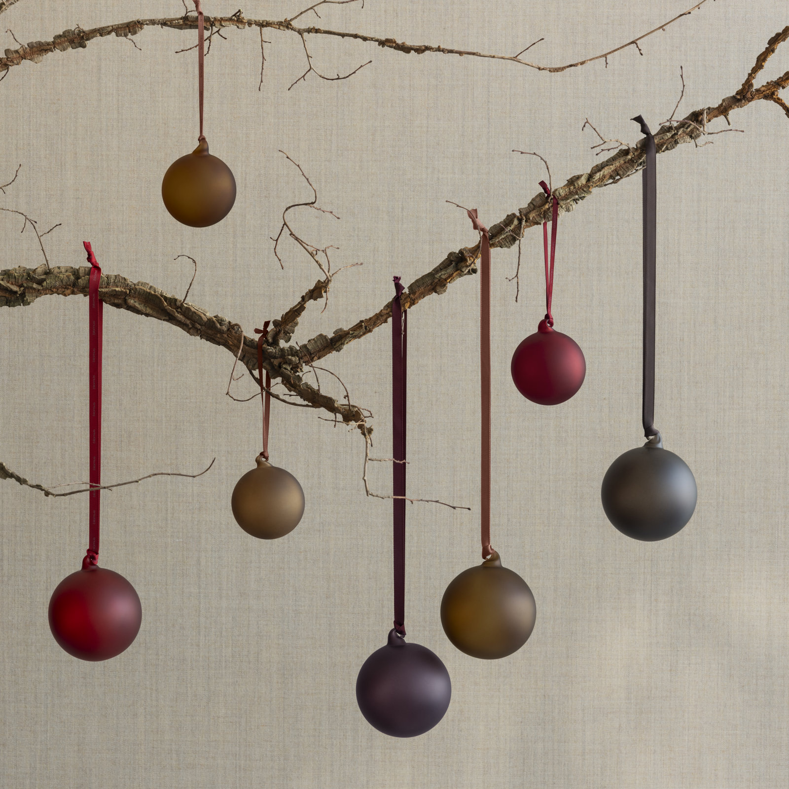 JUHLA Matte Glass Ornament, Tan