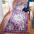 Brynlee Oriental Machine Made Power Loom Polypropylene Area Rug in Lavender/Light Blue-1349906167