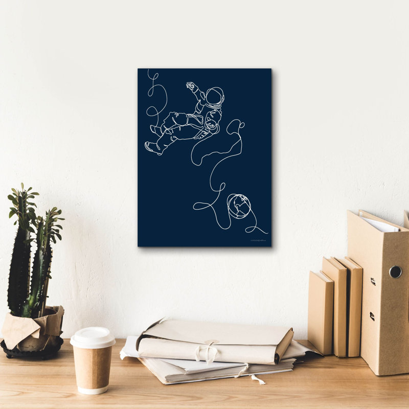  «Lines In Space 1» par Kamdon Kreations, art mural sur toile, 12 po x 16 po