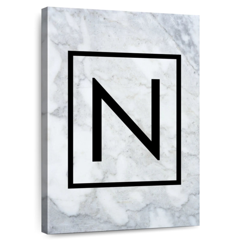 Marble N Monogram, 48" H x 32" W