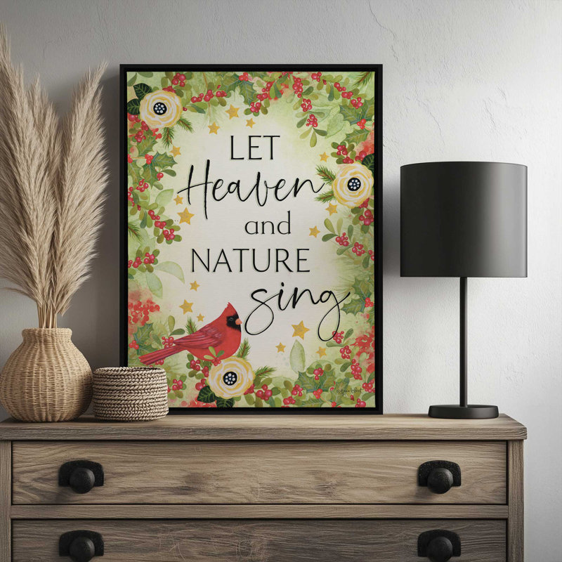 «Let Heaven and Nature Sing» par Annie Lapoint, reproduction d'art, L 24 po x H 32 po, Noir, Toile avec cadre