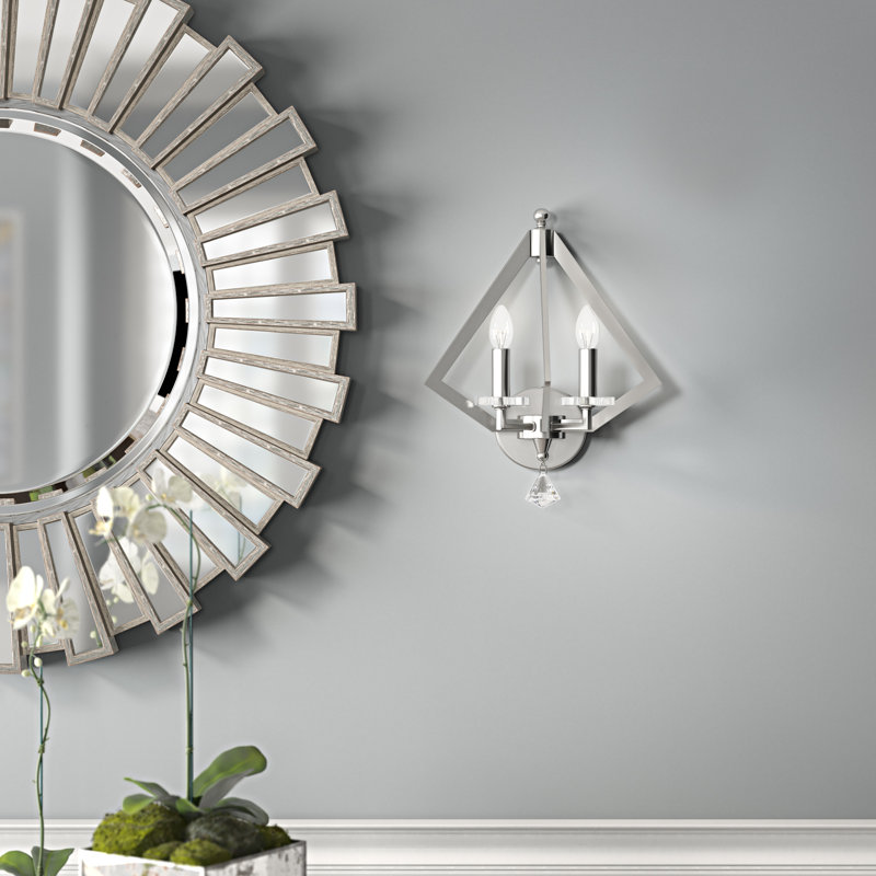Holmfrith Steel Flush Mounted Sconce, Brushed Nickel