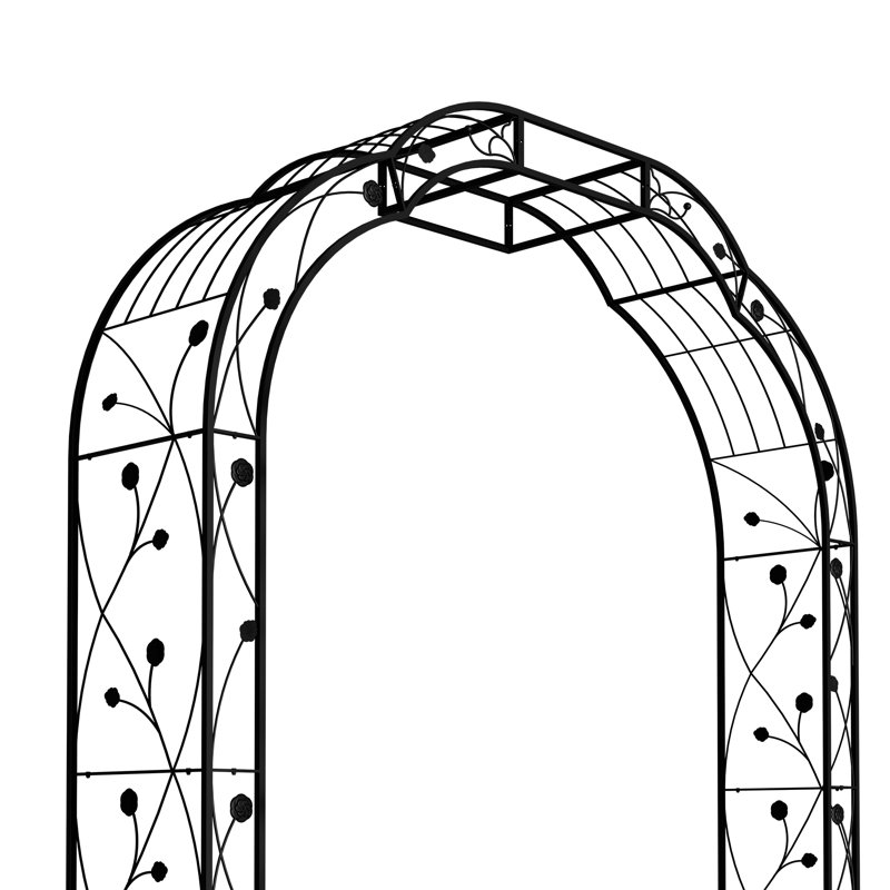 Tonnelle de jardin 98,5 po H, Noir