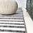 Perrigo Modern Offset Stripe Black/Ivory Indoor/Outdoor Rug-1714944082