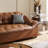Light Luxury Retro Brown Sofa