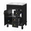 Meuble-lavabo avec lavabo en céramique, armoire avec 2 tiroirs et tablette réglable-35232086