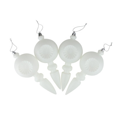 Retro Reflector Shatterproof Christmas Finial Ornaments 7.5"